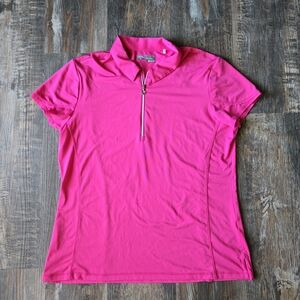 Callaway Hot Pink Short Sleeve Opti-dri Polo L